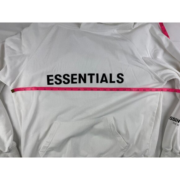 Fear of God Essentials Pullover Hoodie White Applique Logo Basically Small - Picture 7 of 8